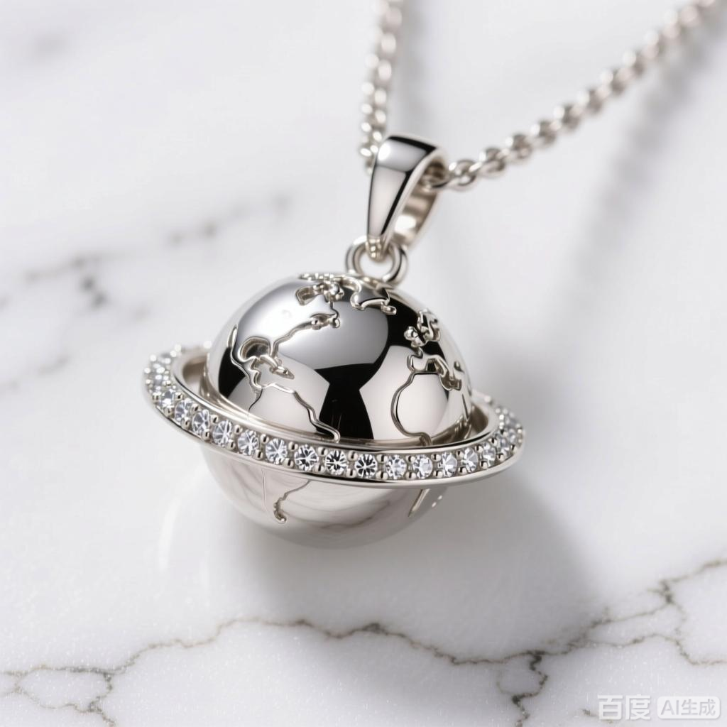 行星运转吊坠项链